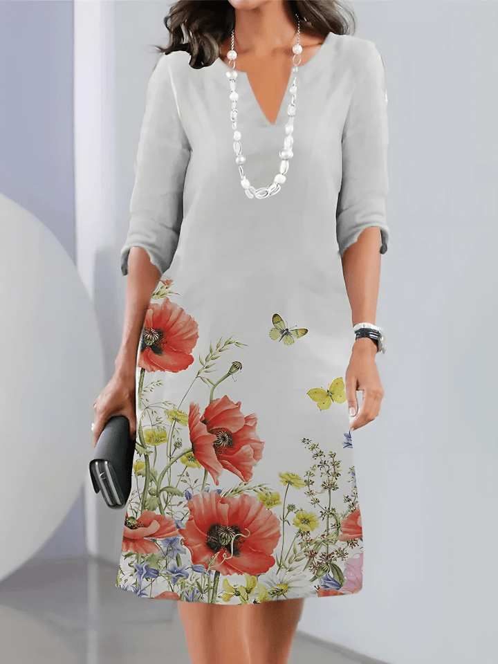 Gwynne | Floral Print Double Tunic Dress - Ciara & Fiona