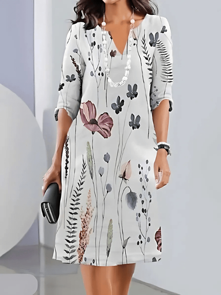Gwynne | Floral Print Double Tunic Dress - Ciara & Fiona