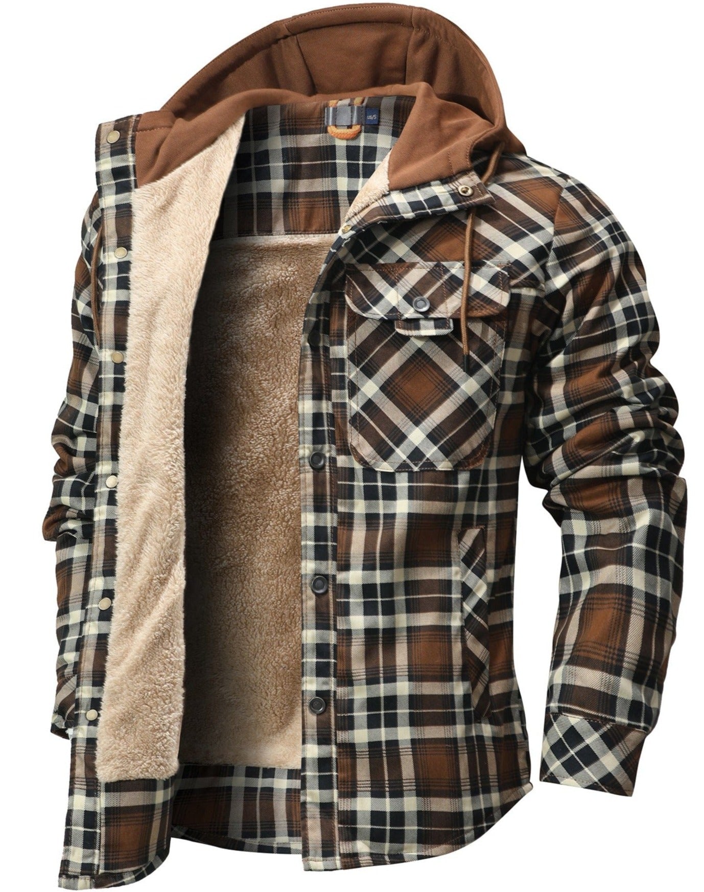 Haiden | Hooded Flannel Jacket - Ciara & Fiona