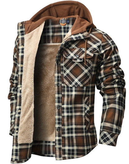 Haiden | Hooded Flannel Jacket - Ciara & Fiona