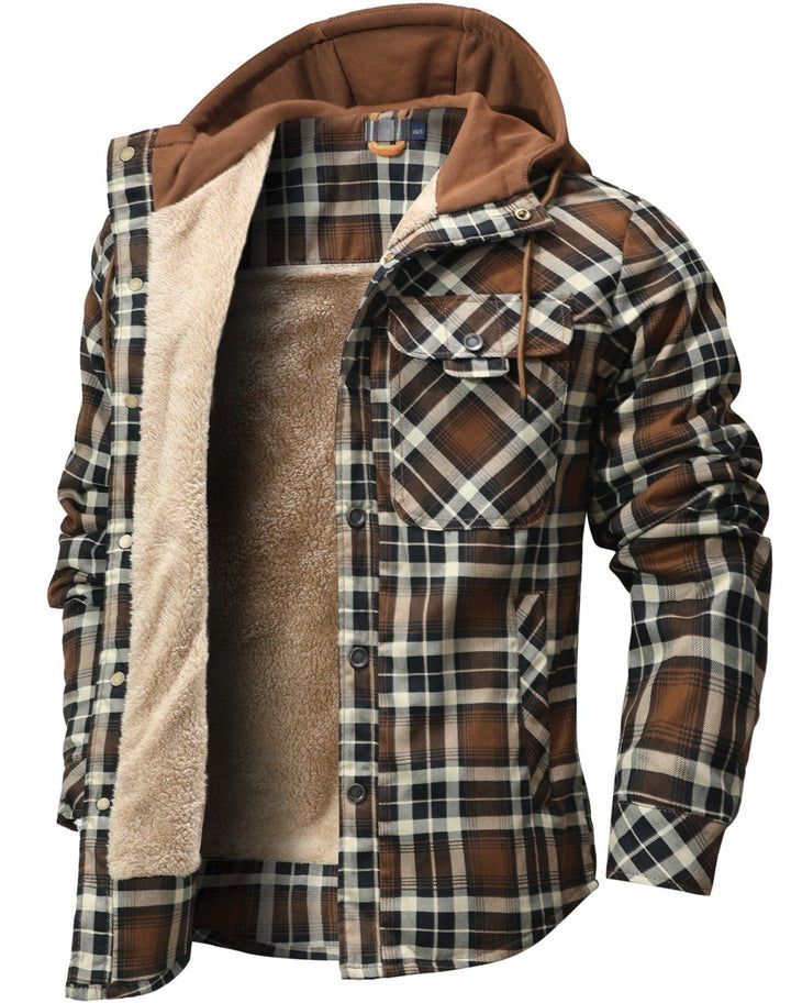 Haiden | Hooded Flannel Jacket - Ciara & Fiona