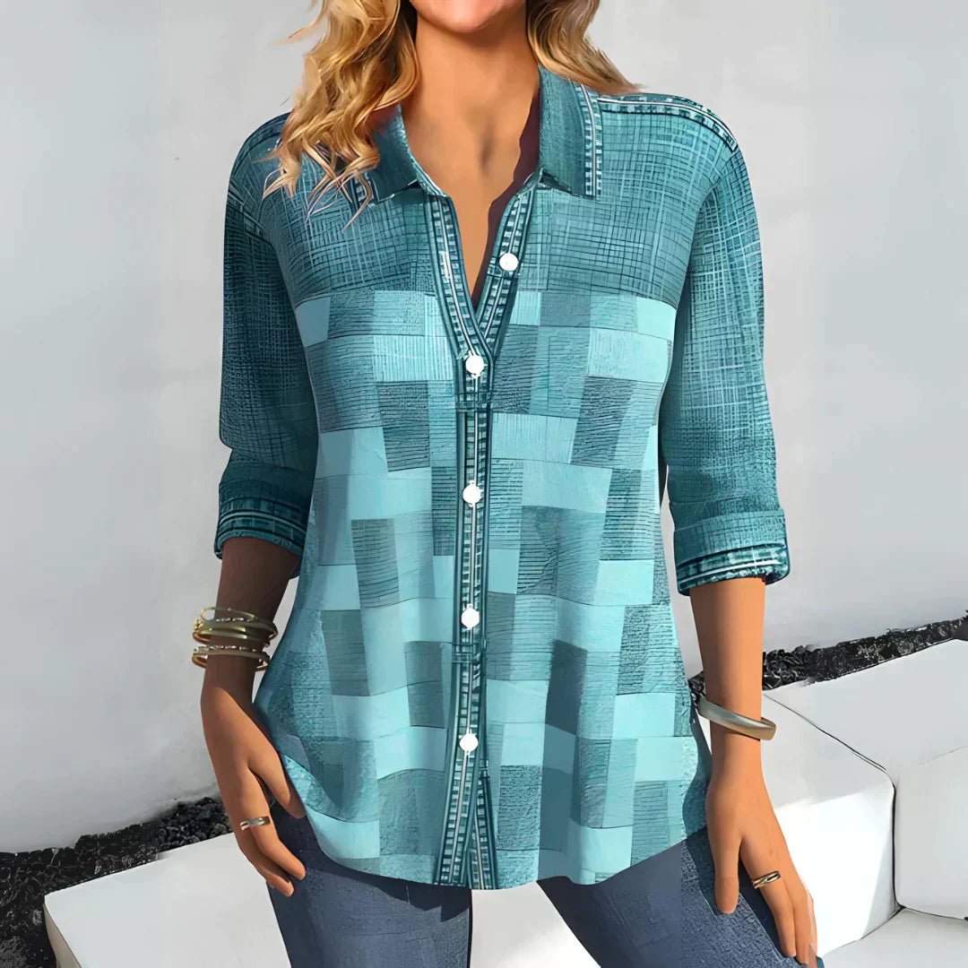 Harlow | Classic Checkered Blouse - Ciara & Fiona