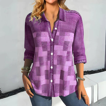 Harlow | Classic Checkered Blouse - Ciara & Fiona