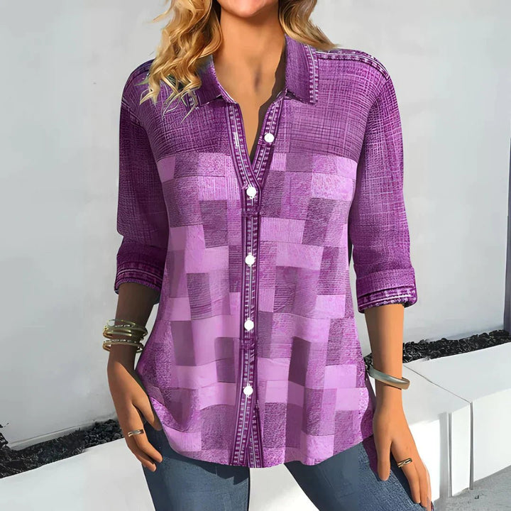 Harlow | Classic Checkered Blouse - Ciara & Fiona