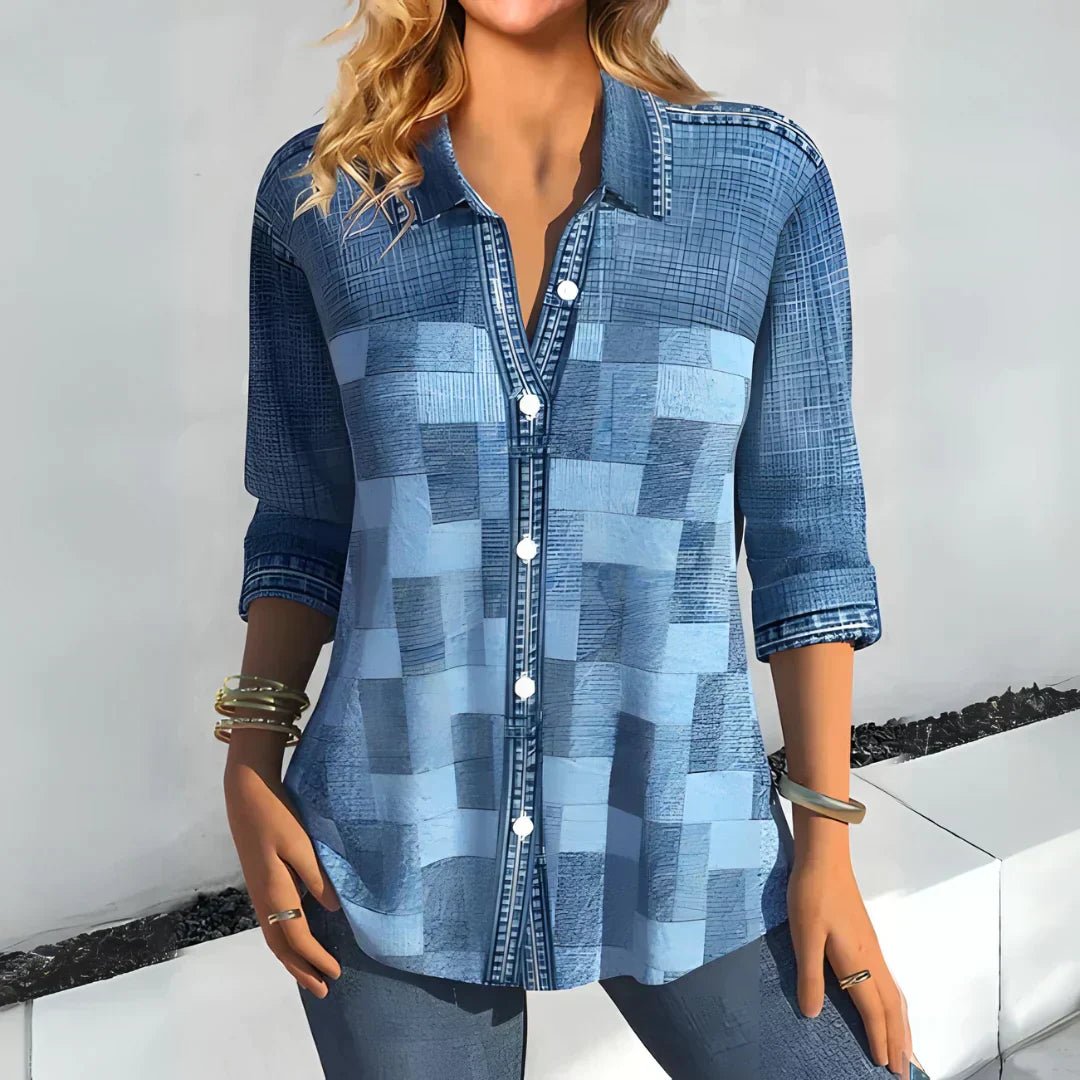 Harlow | Classic Checkered Blouse - Ciara & Fiona
