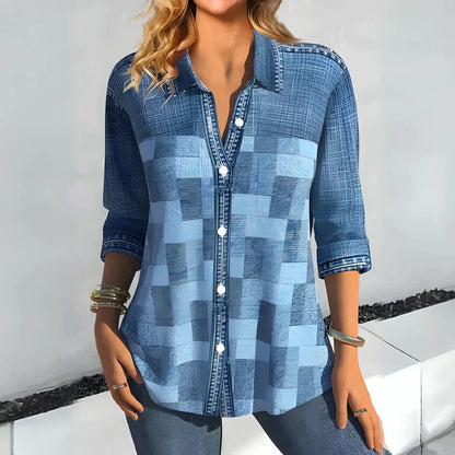 Harlow | Classic Checkered Blouse - Ciara & Fiona
