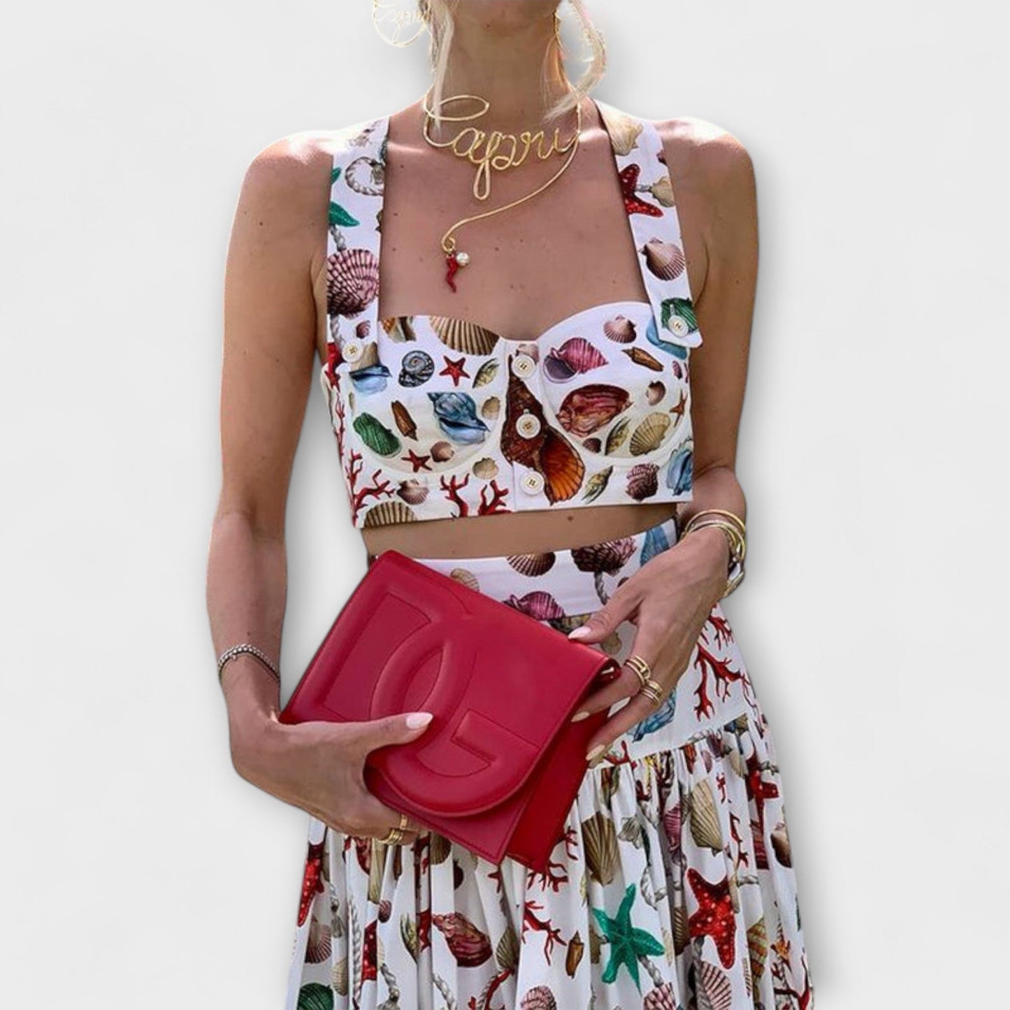 Heather - Stylish Two - Piece Skirt Set - Luna Hampton