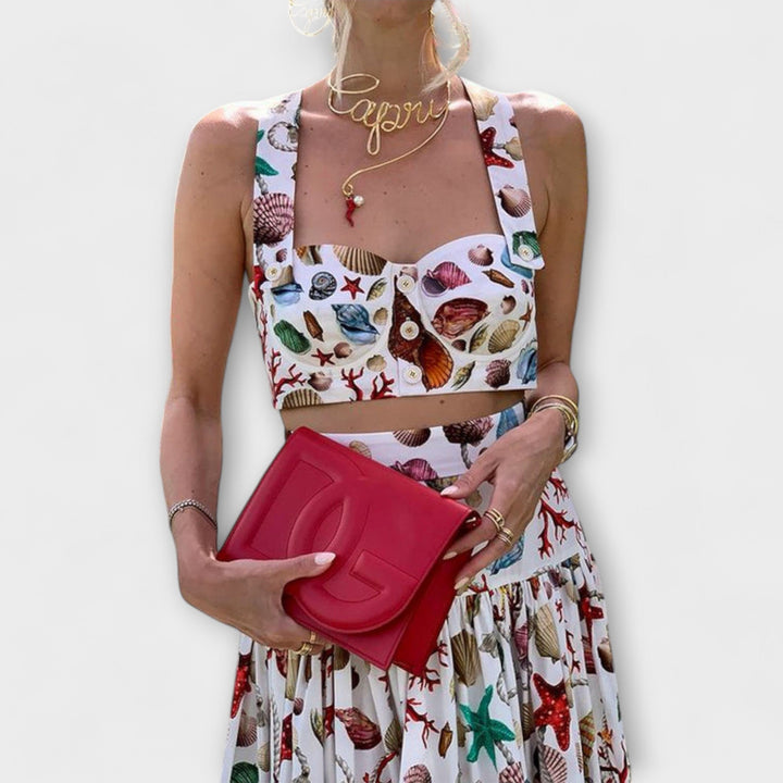 Heather - Stylish Two - Piece Skirt Set - Luna Hampton