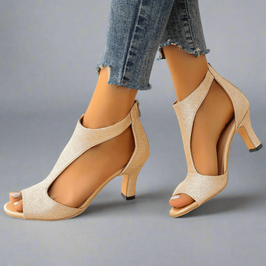 Heidrun | Elegant and Comfortable Heeled Sandals - Ciara & Fiona