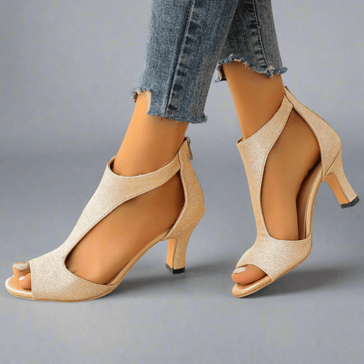 Heidrun | Elegant and Comfortable Heeled Sandals - Ciara & Fiona