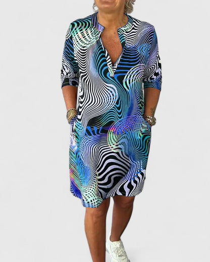 Helinae™ | Sophisticated V - neck Dress - Luna Hampton