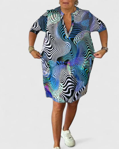 Helinae™ | Sophisticated V - neck Dress - Luna Hampton