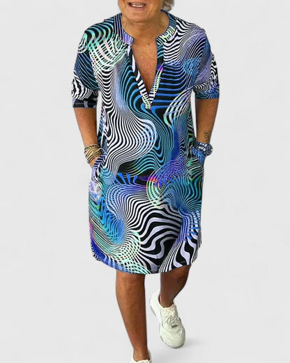 Helinae™ | Sophisticated V - neck Dress - Luna Hampton