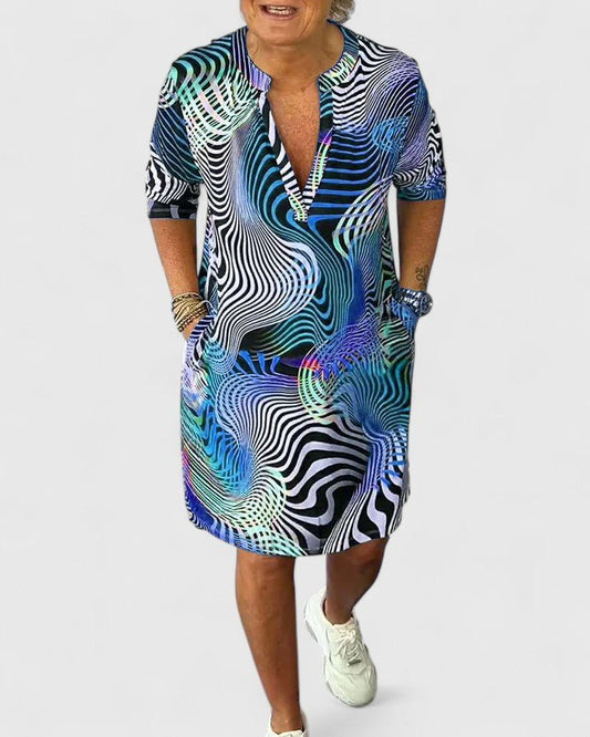 Helinae™ | Sophisticated V - neck Dress - Luna Hampton