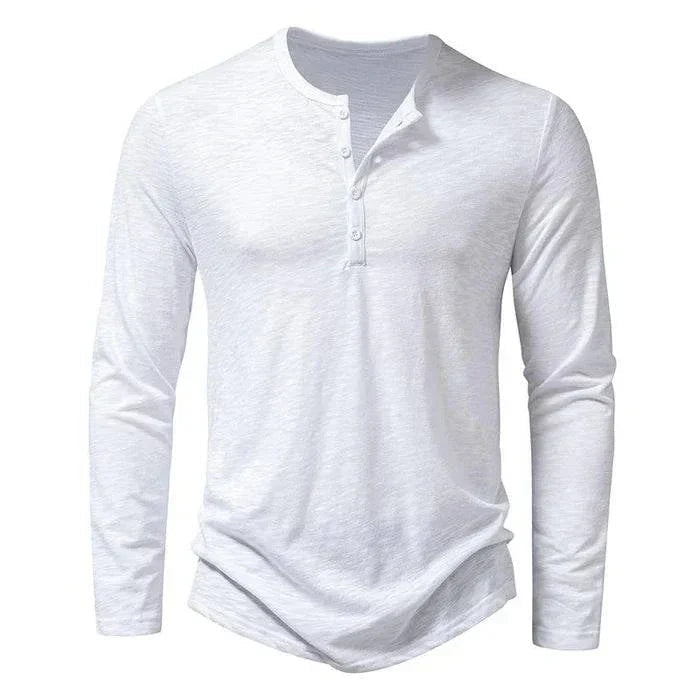 Henley | Collar Long Sleeve T-Shirt - Ciara & Fiona