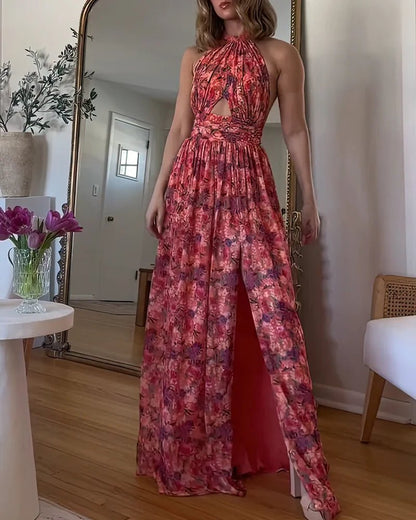 Iesia | Floral Backless Maxi Dress - Ciara & Fiona