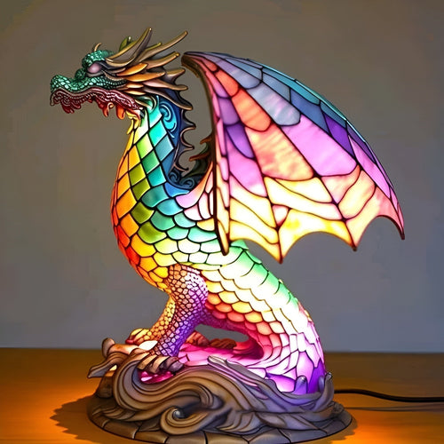 Ignis | Magisk Dragon Lamp in Coloured Glass - Ciara & Fiona