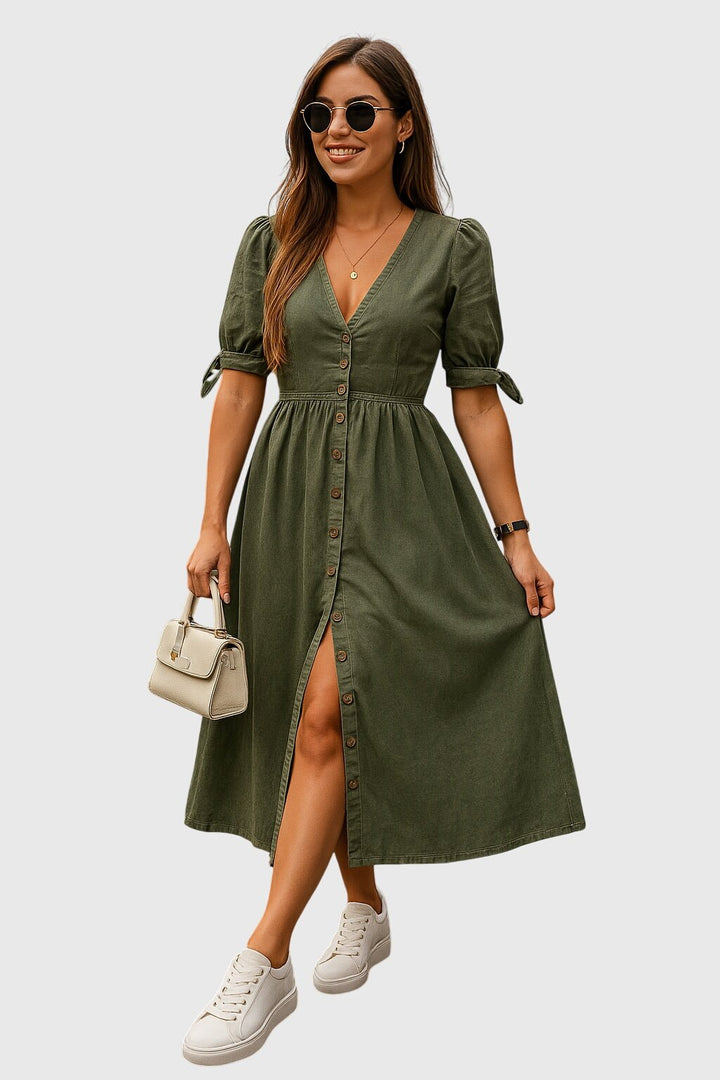 Jacqueline™ | Elegant Denim Dress - Luna Hampton