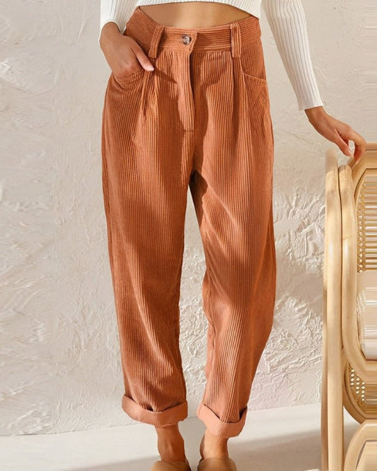 Janna | Stylish Corduroy Trousers - Ciara & Fiona