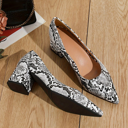 Jayne | Snake Print Pointed - Toe Heels - Ciara & Fiona