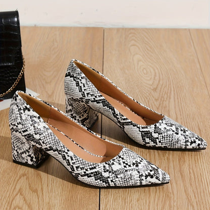 Jayne | Snake Print Pointed - Toe Heels - Ciara & Fiona