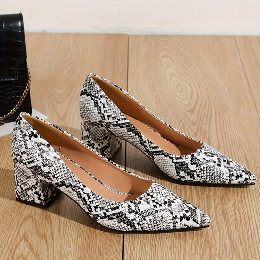 Jayne | Snake Print Pointed - Toe Heels - Ciara & Fiona