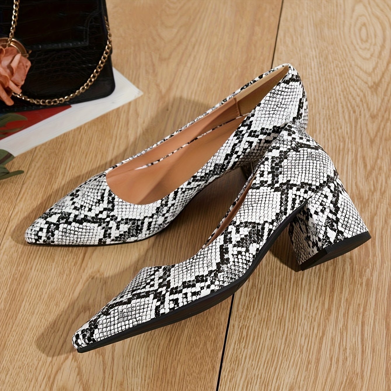 Jayne | Snake Print Pointed - Toe Heels - Ciara & Fiona