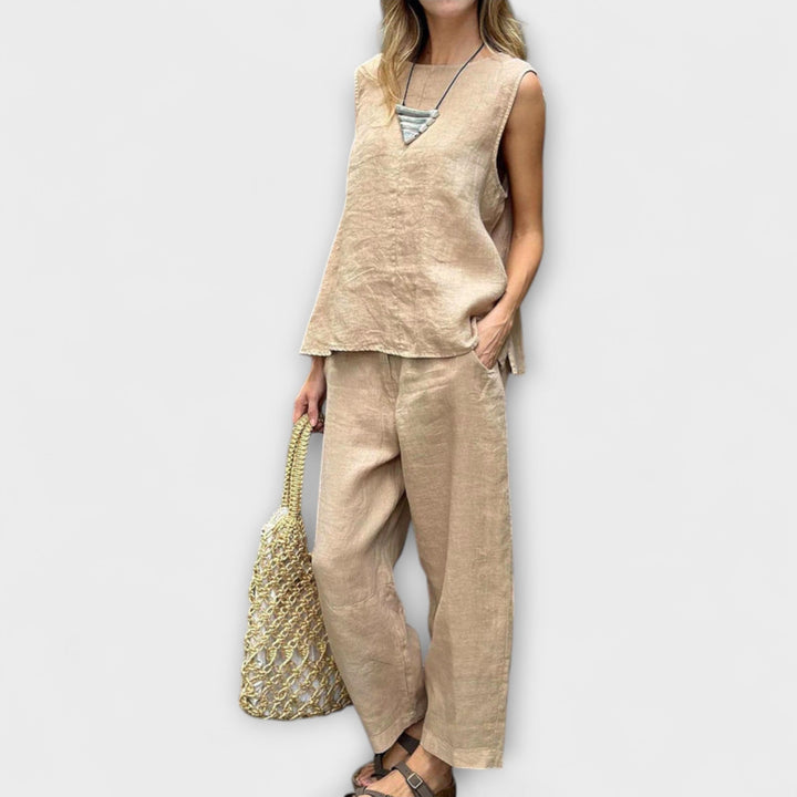 Jennifer - Relaxed Cotton - Linen Outfit - Luna Hampton