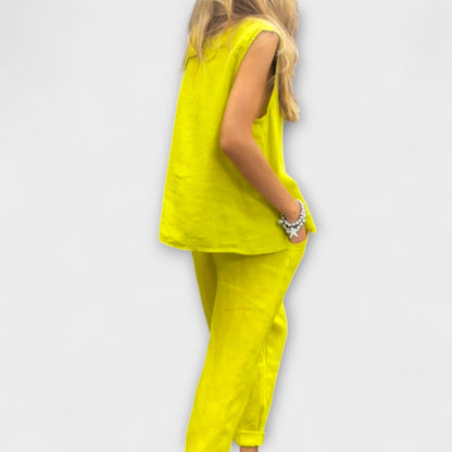 Jennifer - Relaxed Cotton - Linen Outfit - Luna Hampton