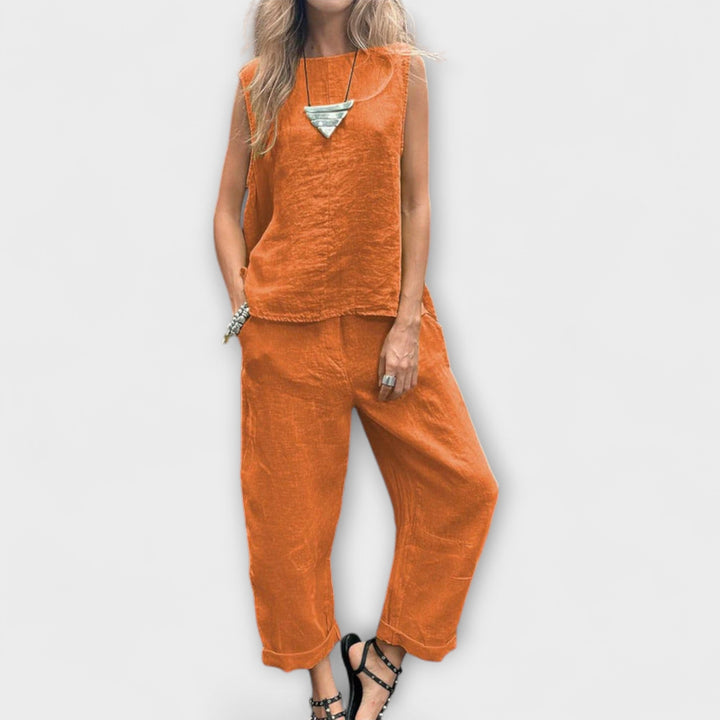 Jennifer - Relaxed Cotton - Linen Outfit - Luna Hampton