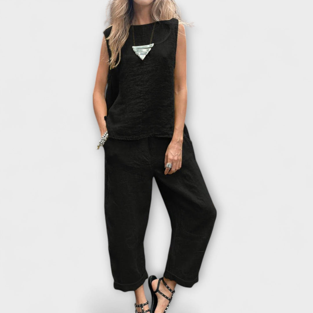 Jennifer - Relaxed Cotton - Linen Outfit - Luna Hampton