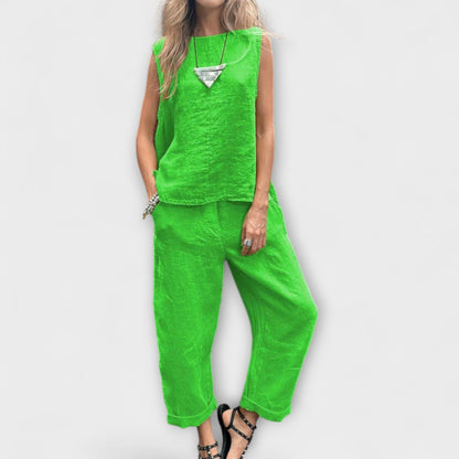 Jennifer - Relaxed Cotton - Linen Outfit - Luna Hampton