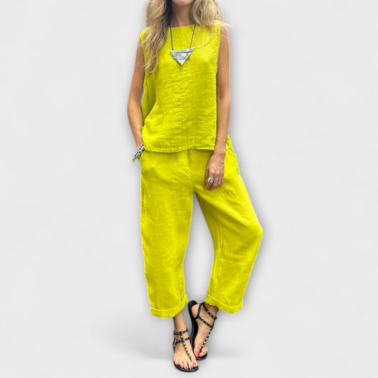 Jennifer - Relaxed Cotton - Linen Outfit - Luna Hampton