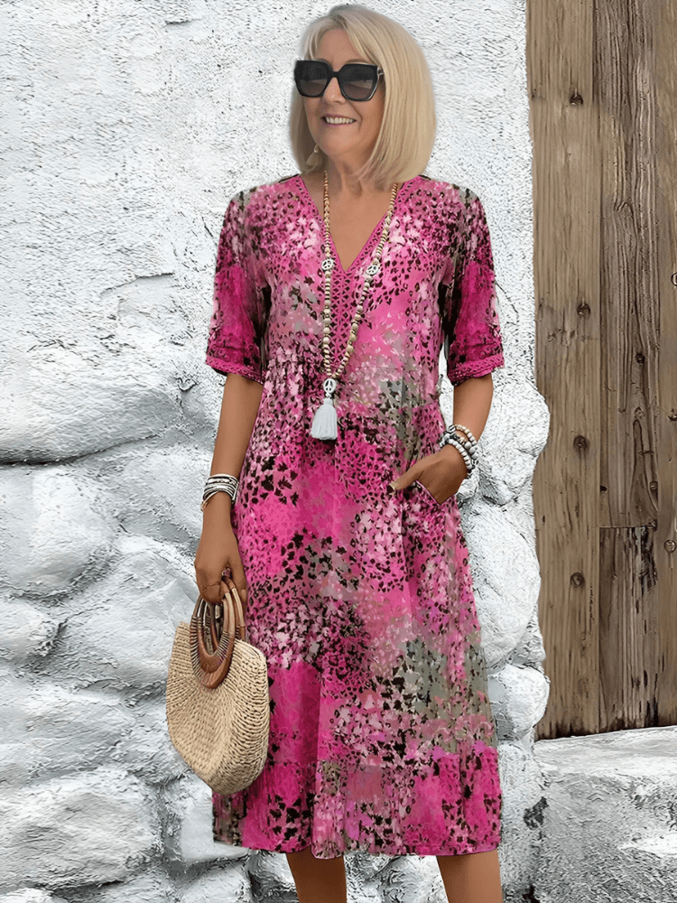 Journi | Vibrant Mid Length Dress - Ciara & Fiona
