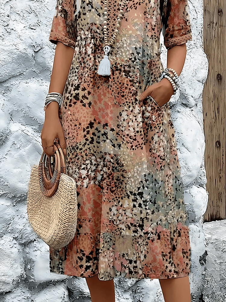 Journi | Vibrant Mid Length Dress - Ciara & Fiona