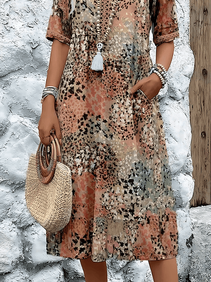 Journi | Vibrant Mid Length Dress - Ciara & Fiona