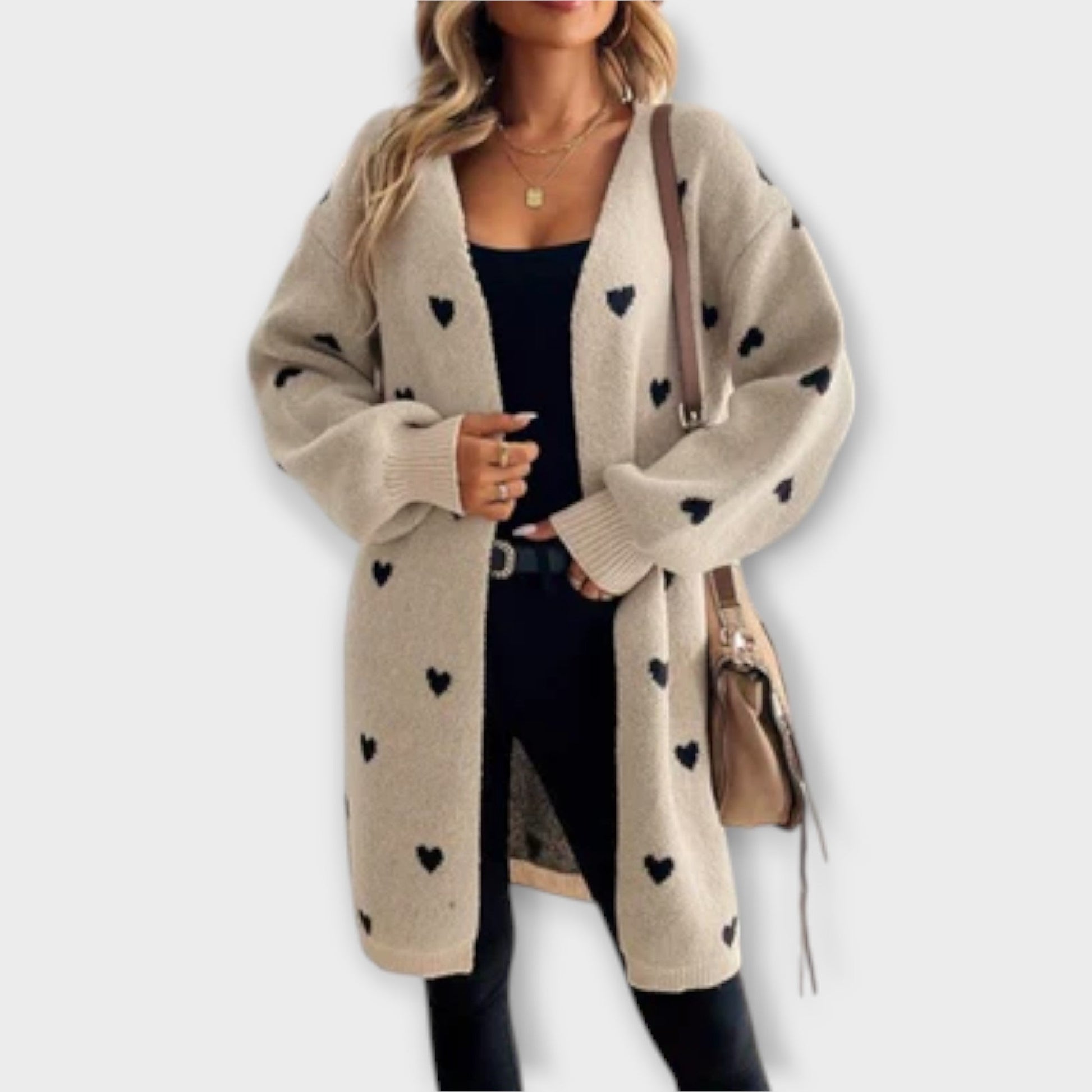 Julia - Heart Patterned Cardigan - Ciara & Fiona