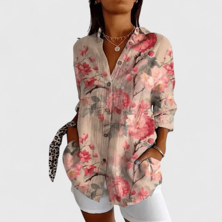 Katarine | Elegant Floral Blouse - Luna Hampton