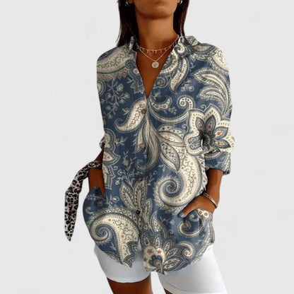 Katarine | Elegant Floral Blouse - Luna Hampton