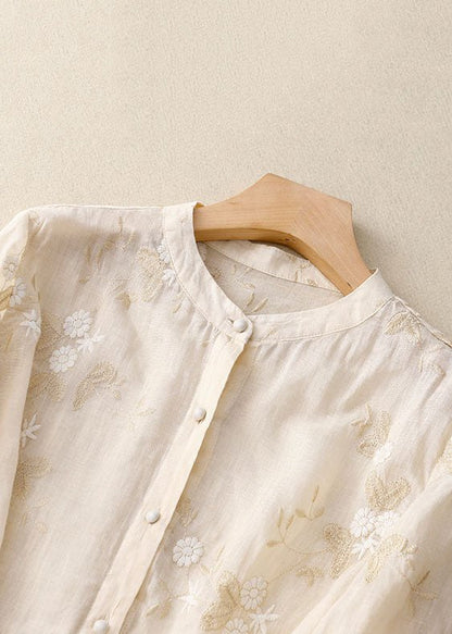 Kenna | Embroidered Cotton Blouse - Ciara & Fiona