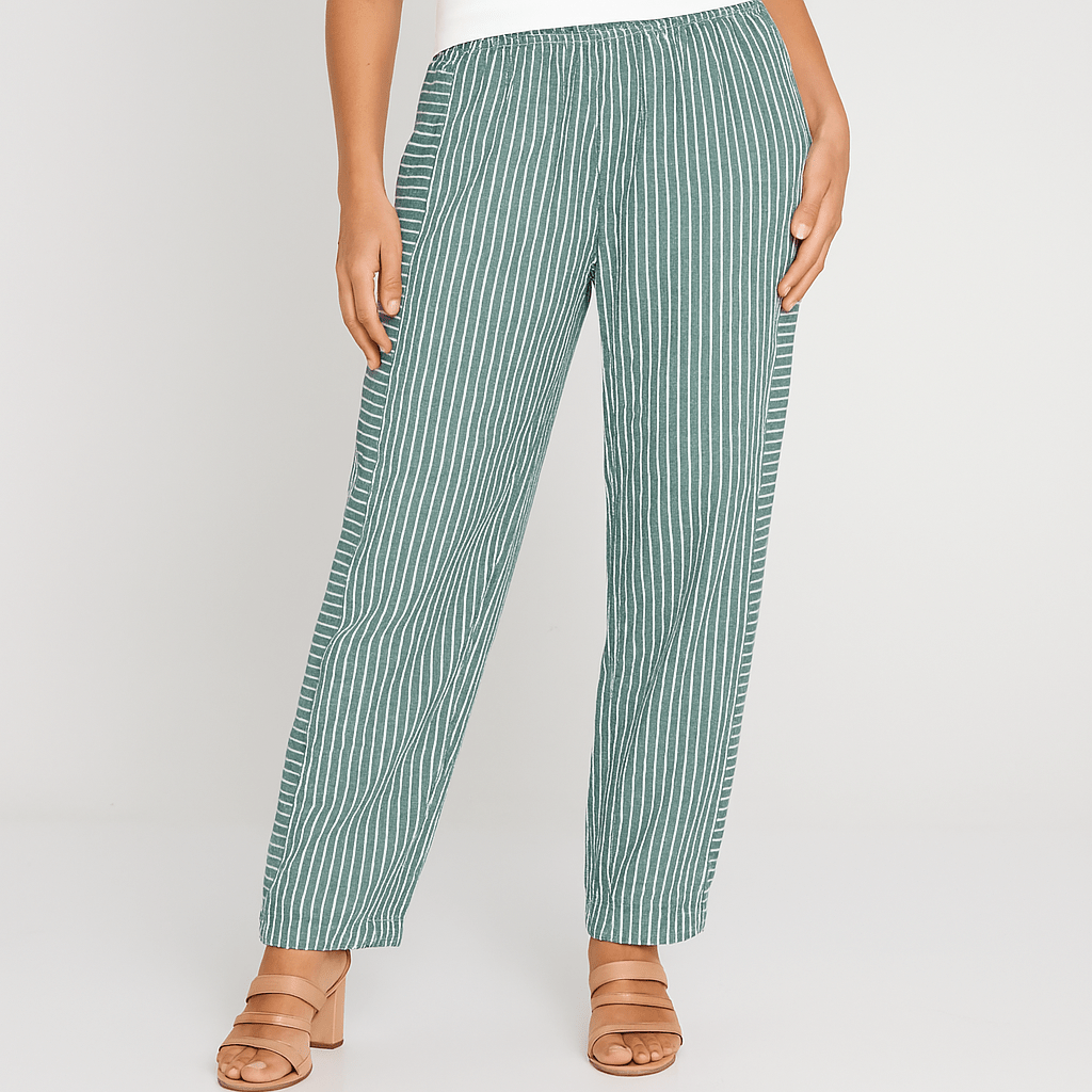 Kesia | Striped Cotton Pants - Ciara & Fiona