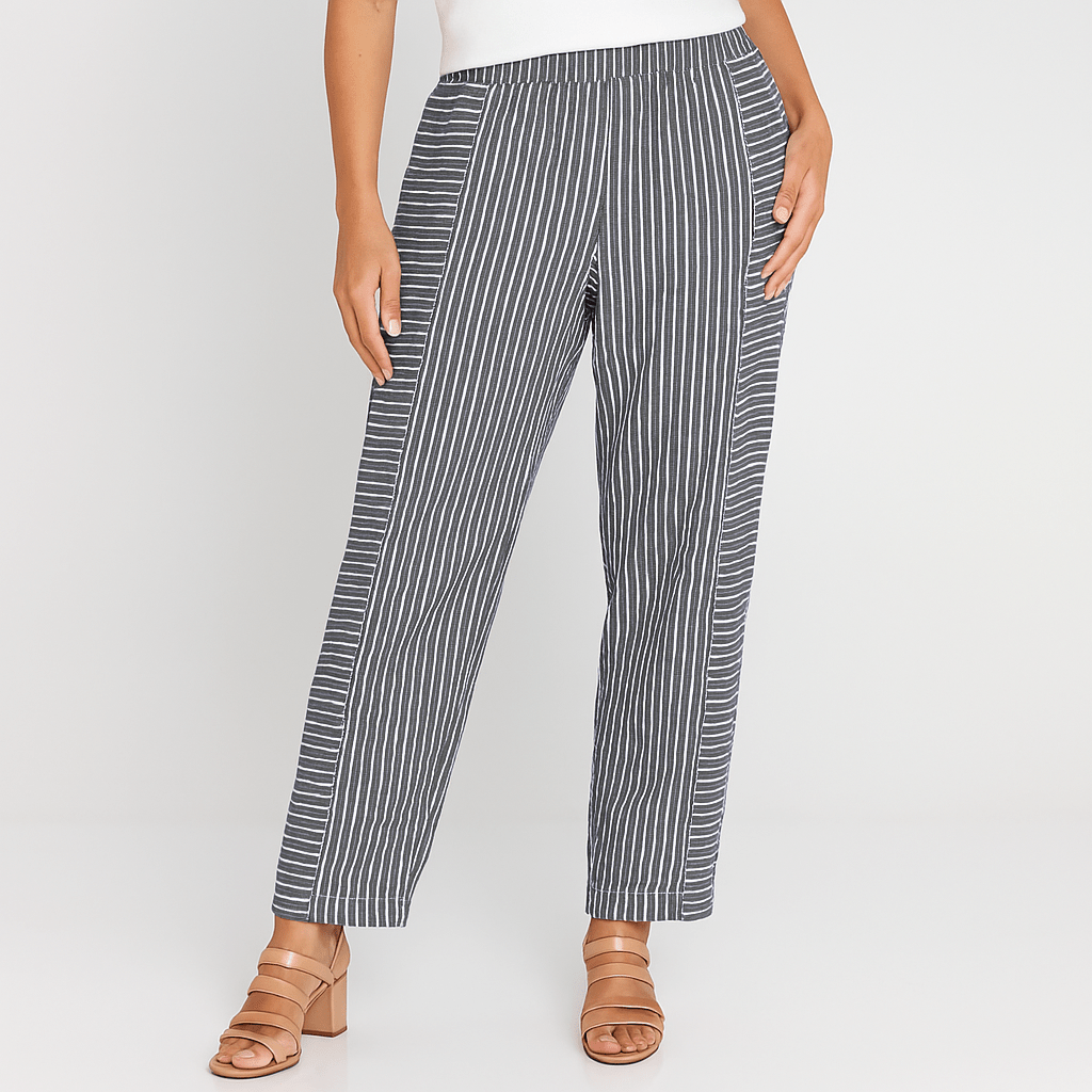 Kesia | Striped Cotton Pants - Ciara & Fiona