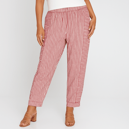 Kesia | Striped Cotton Pants - Ciara & Fiona