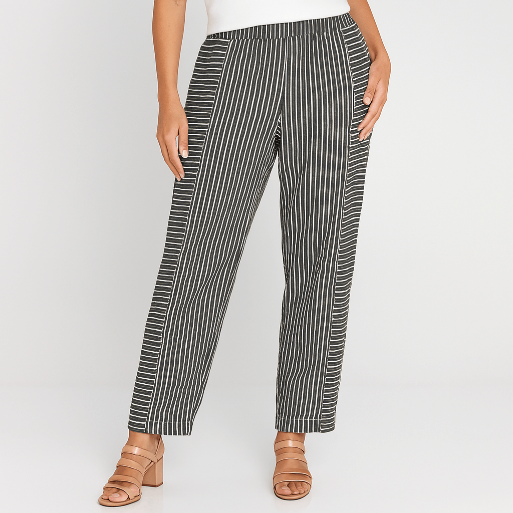 Kesia | Striped Cotton Pants - Ciara & Fiona