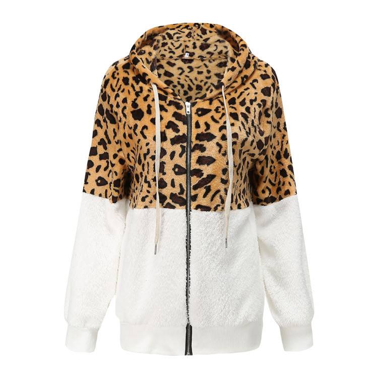 Lea - Leopard Print Fleece Hoodie - Ciara & Fiona