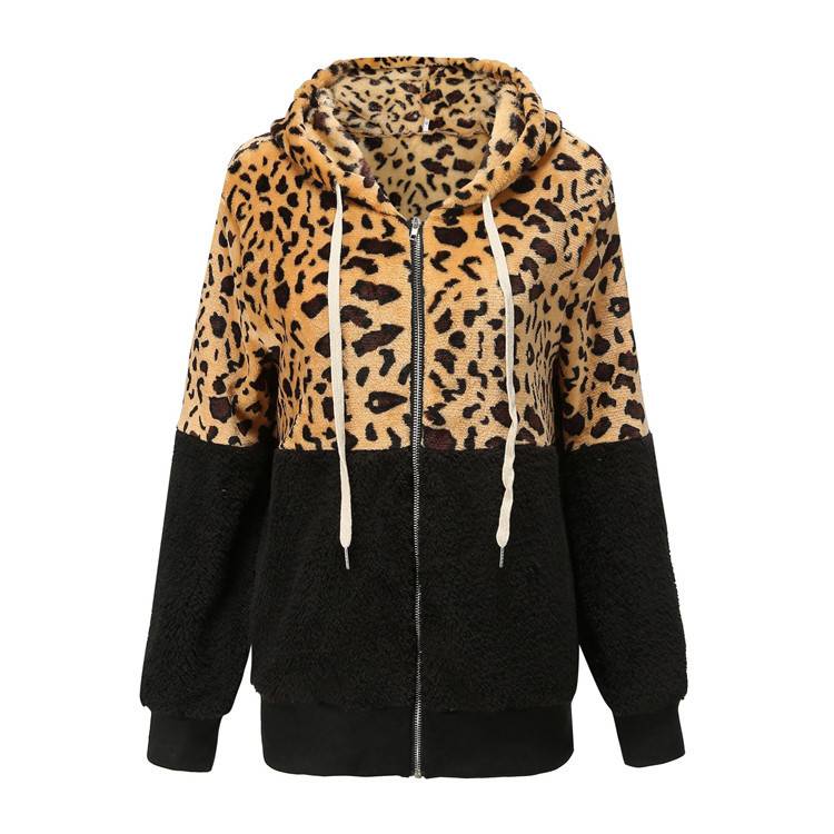 Lea - Leopard Print Fleece Hoodie - Ciara & Fiona