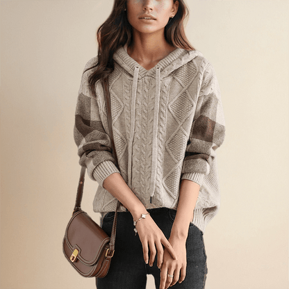 LEONIE | JACQUARD HOODED SWEATER - Ciara & Fiona