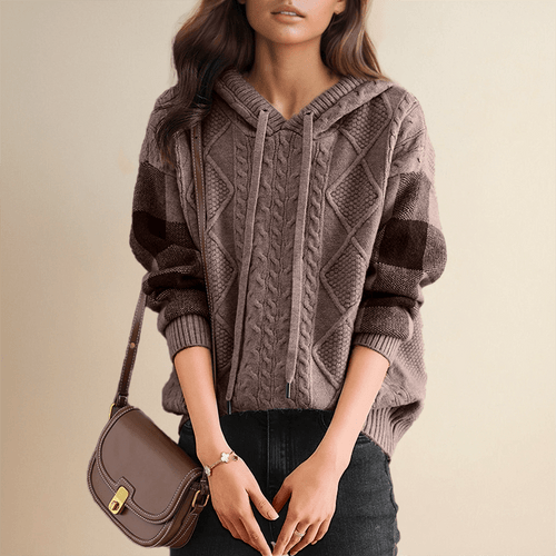 LEONIE | JACQUARD HOODED SWEATER - Ciara & Fiona