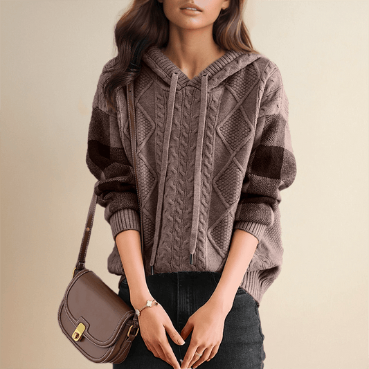 LEONIE | JACQUARD HOODED SWEATER - Ciara & Fiona