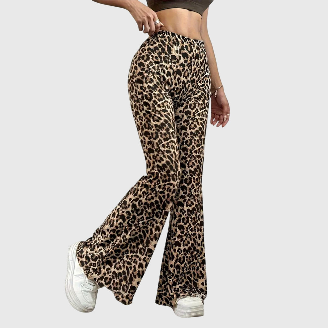 Leopard Bootcut Pants - Luna Hampton